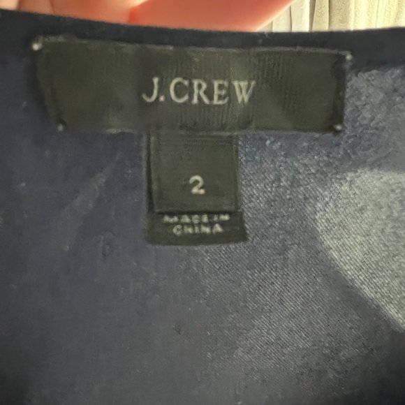 J. Crew Navy Ruffle Blouse - Picture 5 of 6